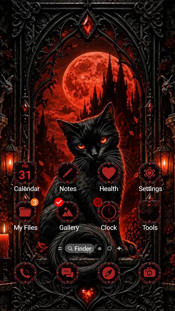 Gothic Cat theme preview
